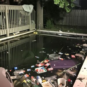 Entitled Neighbors Threw a Loud Party and Used Our Pool as a Trash Bin – They Didn’t Get Away with It